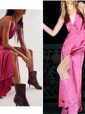 Free People Dance til Dawn Maxi Dress Fuchsia